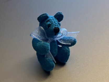 Miniaturteddy (Wildleder, atlantis). Handarbeit.