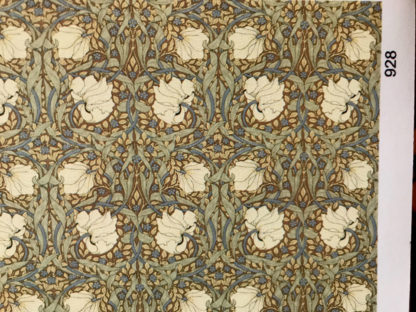 Tapete (William Morris - Tulips - Brown). Jugendstil.