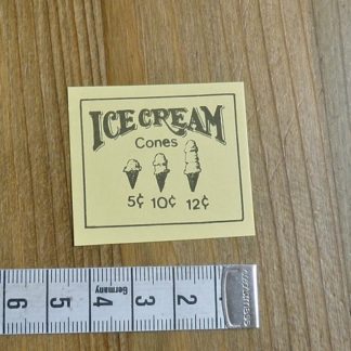 Schild ( Ice Cream). Papier.