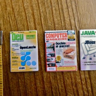 3 italienische Zeitschriften (Computer). Handarbeit/Italien.