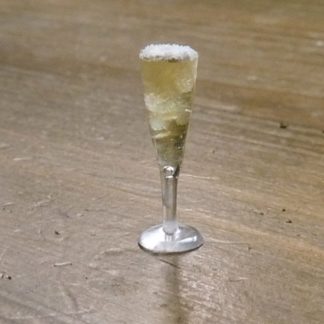 Champagner-Glas gefüllt. Handarbeit/USA. Reduziert.