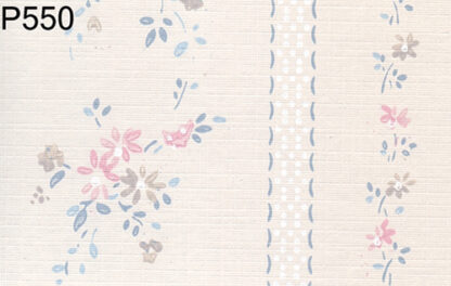 Tapete (Floral Ribbon Stripe on ecru)