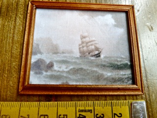 Bild (Segelschiff im Sturm). Canvas. Reduz.