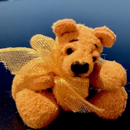 Miniaturteddy (Wildleder, Fashion gold ). Handarbeit. - Image 2