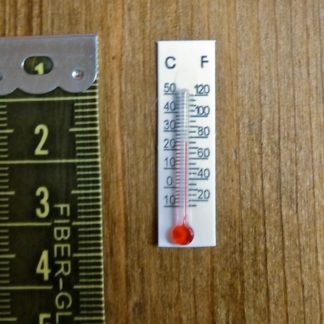 Thermometer. Karton/Kunststoff.