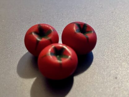 3 Tomaten (rot). Handbemalt.