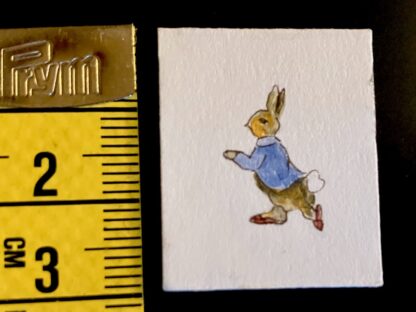 Bild (Peter Rabbit, Beatrix Potter). Handgemalt/Engl. Ungerahmt. - Image 2