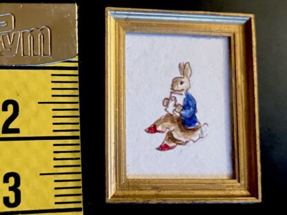 Bild (Peter Rabbit, Beatrix Potter). Handgemalt/England. - Image 3