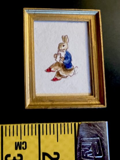 Bild (Peter Rabbit, Beatrix Potter). Handgemalt/England. - Image 2