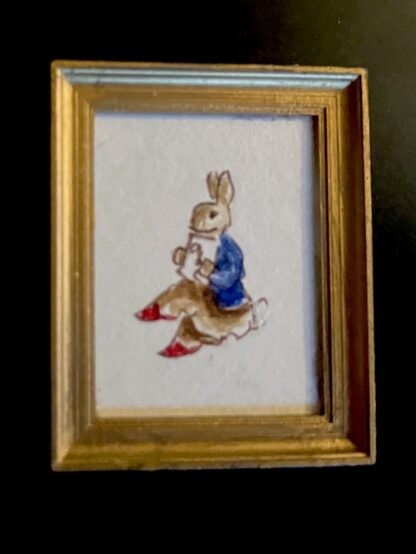 Bild (Peter Rabbit, Beatrix Potter). Handgemalt/England.