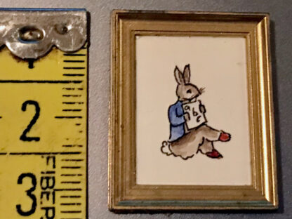 Bild (Peter Rabbit, Beatrix Potter). Handgemalt/England.