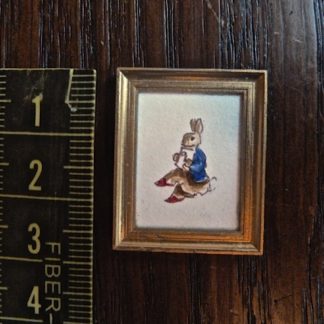 Bild (Peter Rabbit, Beatrix Potter). Handgemalt/England.