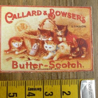 Reklame (Callard & Bowers, Butter-Scotch). Starkes Papier.