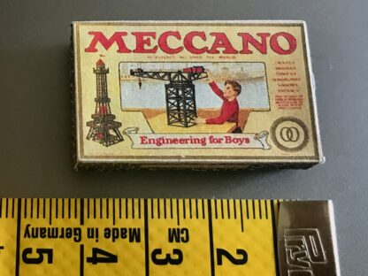 Schachtel (leer, Meccano Kran, gross, 50er Jahre). - Image 3