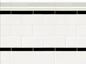 Tapete Fliesen (Subway Tile - Antique White).