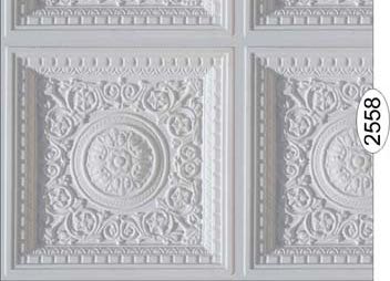 Tapete (Rosette Panel Paper White).