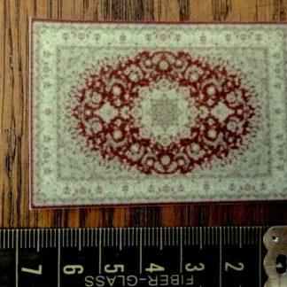 Teppich (Trad. Rug, beige/bordeaux). Vlies bedr. Reduz.