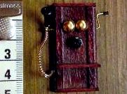 Wandtelefon, Holz/Metall. Reduzierter Preis.