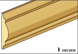 Zierleiste schmal. Holz.