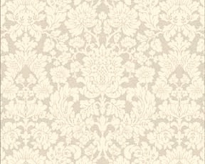 Tapete (Damask - White on Gray).