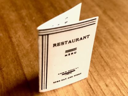 Menu-Karte. Papier.