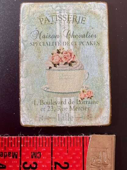 Reklameschild „Patisserie Maison Chevalier“. Handarbeit, Frankreich. - Image 2