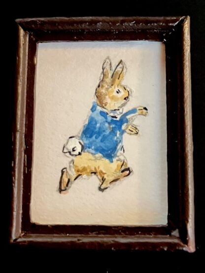 Bild (Peter Rabbit). Handgemalt/Schweiz.