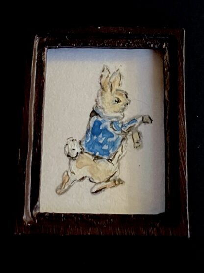 Bild (Peter Rabbit). Handgemalt/Schweiz.