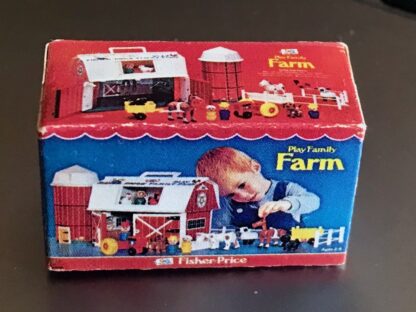 Spiele-Schachtel (leer, Fisher Price, Farm). Attrappe.