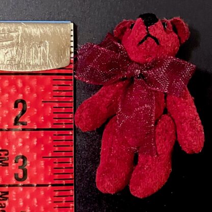 Miniaturteddy (Wildleder, Colonial Red). Handarbeit. - Image 2