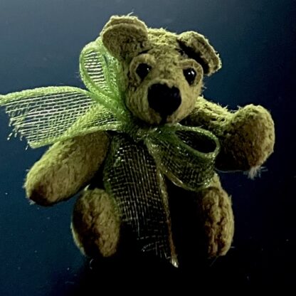 Miniaturteddy (Wildleder, Petit Pois). Handarbeit. - Image 2