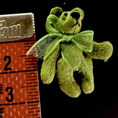 Miniaturteddy (Wildleder, Petit Pois). Handarbeit. - Image 3