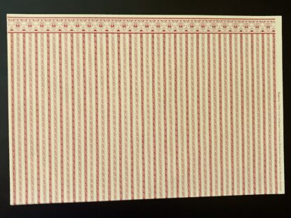 Tapete (Regency Stripe, burgundy). 1 : 24. Qualitätspapier. - Image 2