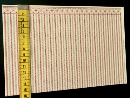 Tapete (Regency Stripe, burgundy). 1 : 24. Qualitätspapier. - Image 3