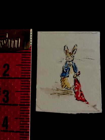 Bild (Peter Rabbit, Beatrix Potter). Handgemalt/Schweiz. Ungerahmt. - Image 2