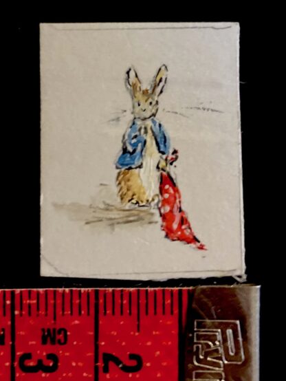 Bild (Peter Rabbit, Beatrix Potter). Handgemalt/Schweiz. Ungerahmt. - Image 3